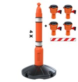Skipper afzetpaalkit 81 m2 met Skipperafzetpalen en Skipper afzetlinthouders