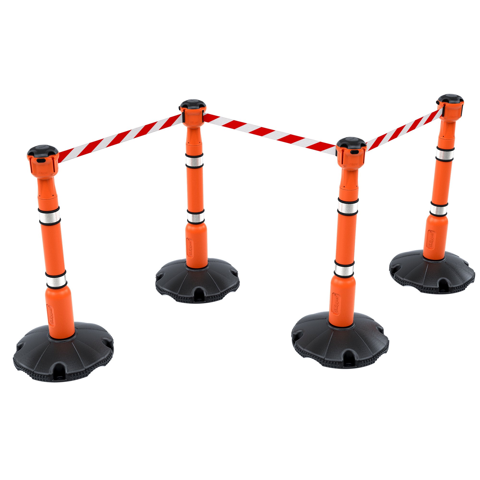 Skipper set of retractable  barrier posts - crowd control