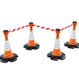 Skipper set of retractable barrier cones - crowd control