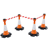 Skipper set of retractable barrier cones - crowd control
