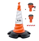 Skipper set of retractable barrier cones - crowd control
