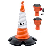 Skipper set of retractable barrier cones - crowd control