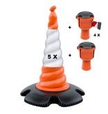 Skipper set of retractable barrier cones - crowd control