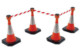 Skipper budget set retractable barrier cones - crowd control