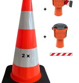 Skipper budget set retractable barrier cones - crowd control