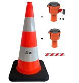 Skipper budget set retractable barrier cones - crowd control