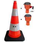 Skipper budget kit de barrière retractable cônes - contrôle de foule
