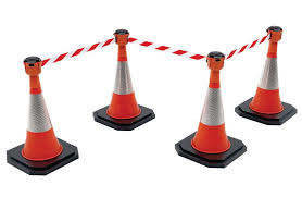 BIG set Skipper retractable barrier cones - crowd control