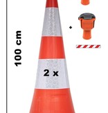 BIG set Skipper retractable barrier cones - crowd control