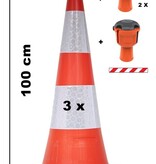 BIG set Skipper retractable barrier cones - crowd control
