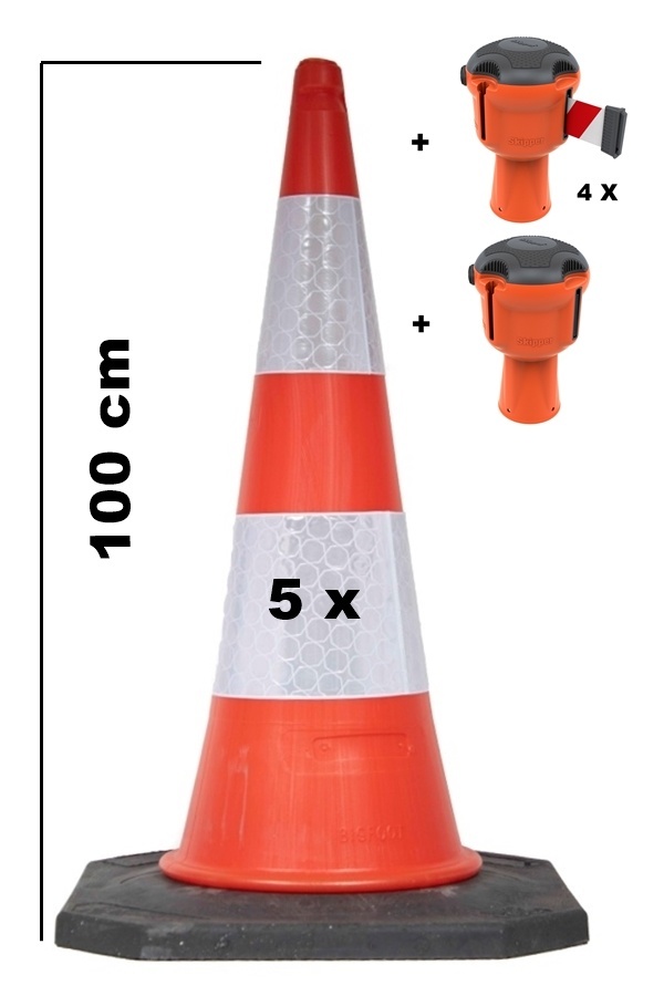 BIG set Skipper retractable barrier cones - crowd control