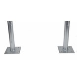 Cycle stand 600 x 800 mm Ø 50 mm with crossbar on base plates