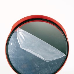 Mirror 'Universal' Ø600 mm - red frame