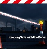 SKIPPER afzetlinthouder met 9 meter rood/wit reflecterend lint