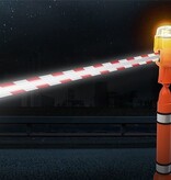 SKIPPER afzetlinthouder met 9 meter rood/wit reflecterend lint
