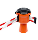 SKIPPER afzetlinthouder met 9 meter rood/wit reflecterend lint