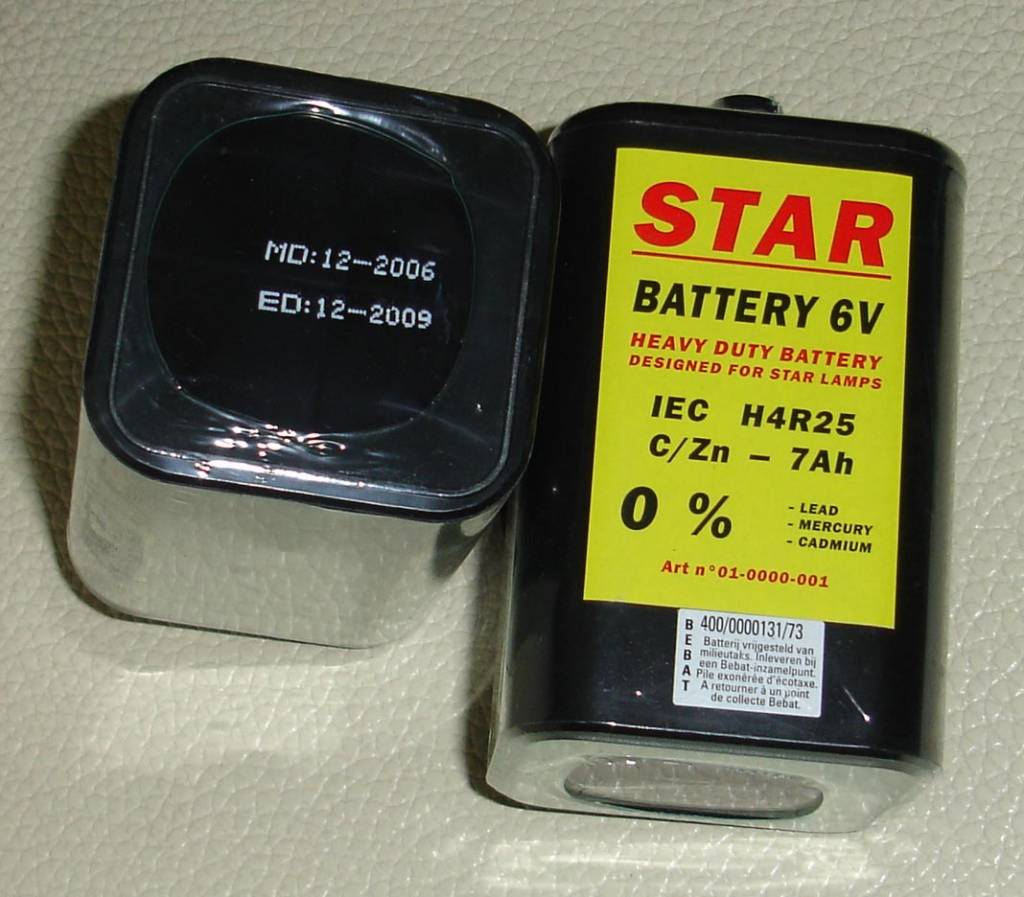 Battery 4R25 6V STAR for warning lights