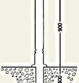 Potelet Antique  - 900 x 80 mm - RAL 6009