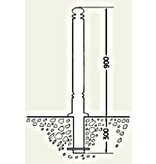 Potelet Antique  - 900 x 80 mm - RAL 6009