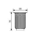 Litterbin Luxembourg - RAL 6009 (green)