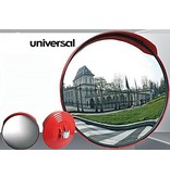 Miroir de circulation 'Universal' Ø600 mm - cadre rouge