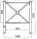 Fence Pagode 108 x 80 cm - Green Ral 6009