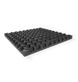 RUBBER SAFETY TILE Black 100 x 100 x 7.5 cm