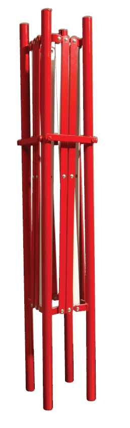 Vierkant vouwhek rood/wit - 1,3m²