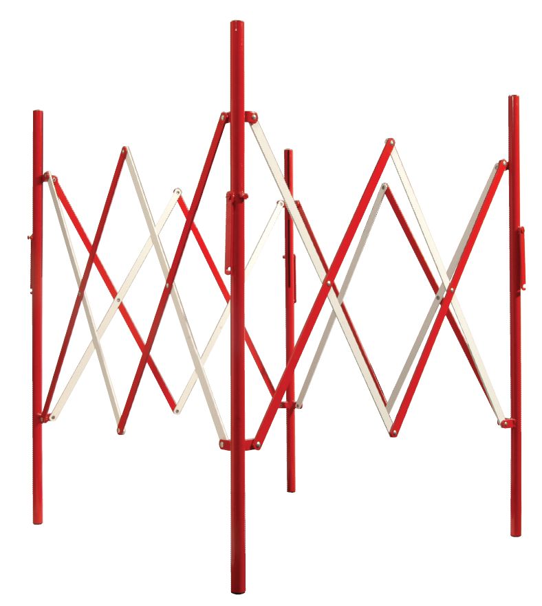 Square foldable fence red/white - 1,3m²