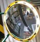 Industriële verkeersspiegel (Rond) 800 mm - geel/zwart kader