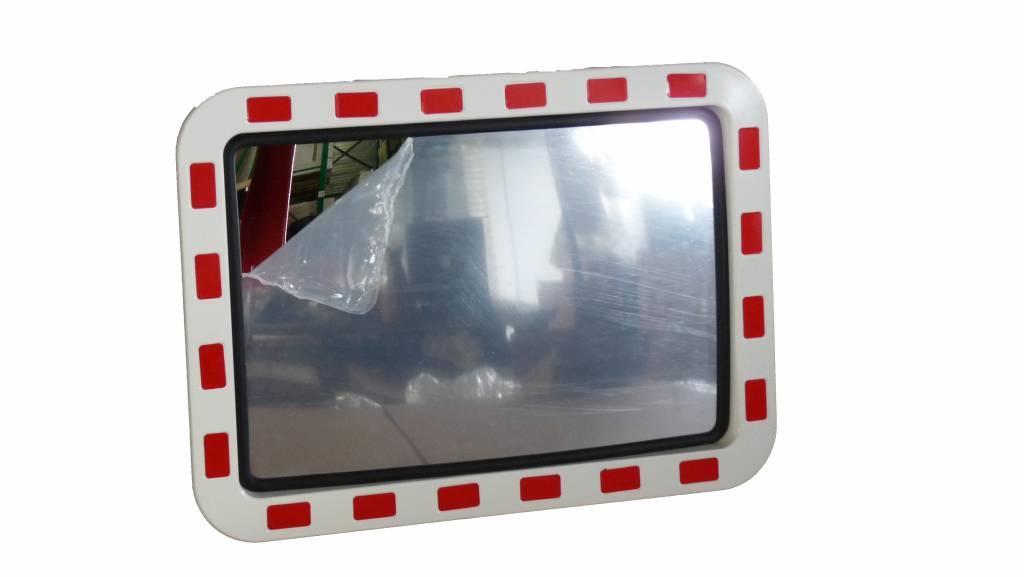 Miroir de circulation 'Traffic deluxe' 400 x 600 mm - rouge/blanc