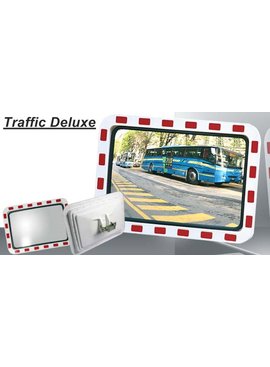 Miroir de circulation 'Traffic deluxe' 400 x 600 mm - rouge/blanc -  TRAFFIMEX SA