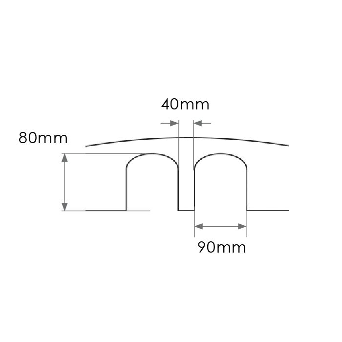 Traffic speed bump 'SLOWLY' 10 cm - for industrial sites