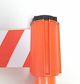 Enrouleur à sangle pour cône de signalisation 100 mm x 3 m - rouge/blanc