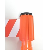 Enrouleur à sangle pour cône de signalisation 100 mm x 3 m - rouge/blanc