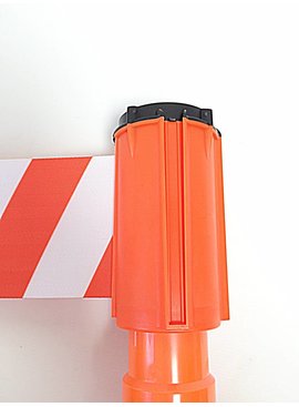 Dérouleurs de sangle pour cônes de signalisation, 3 m x 100 mm Rouge Blanc.