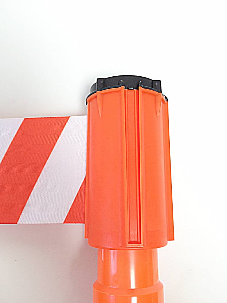 Dérouleurs de sangle pour cônes, 3 m x 100 mm Rouge Blanc.