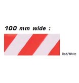 Afrolbaar afzetlint voor op verkeerskegels, 3 m x 100 mm, Rood Wit.