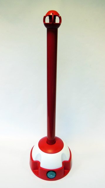 Aluminum pole 97 cm x Ø 60 mm, 4 hooks + pedestal with 2 reflectors