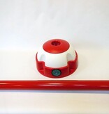 Aluminum pole 97 cm x Ø 60 mm, 4 hooks + pedestal with 2 reflectors