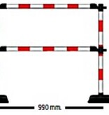 1 mètre de barrière "Express" - 2 lisses Rouge / Blanc