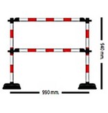 1 meter "Express" barrier - 2 sleepers Red / White