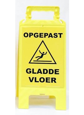 Veiligheidsbaken "opgepast gladde vloer" (900 gr.)