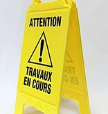 A-board signs, information signs "work in progress" Dutch & French