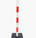 PVC post with fillable base as ballast 4 kg, 90 cm, red / white
