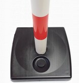 PVC post with fillable base as ballast 4 kg, 90 cm, red / white