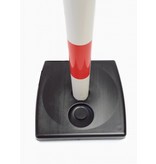 PVC post with fillable base as ballast 4 kg, 90 cm, red / white
