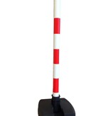 Poteau PVC "Bi-pose" 90 cm rouge / blanc4 kg.