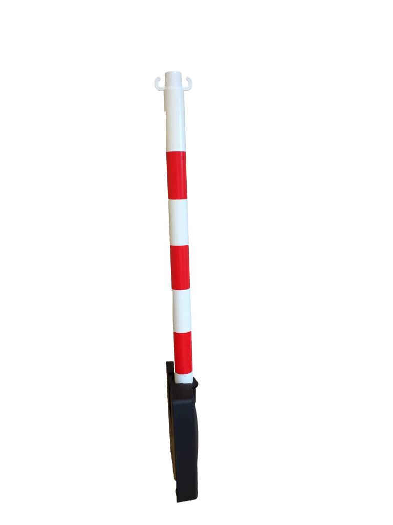 PVC post "Bi-pose" 90 cm red / white 4 kg..