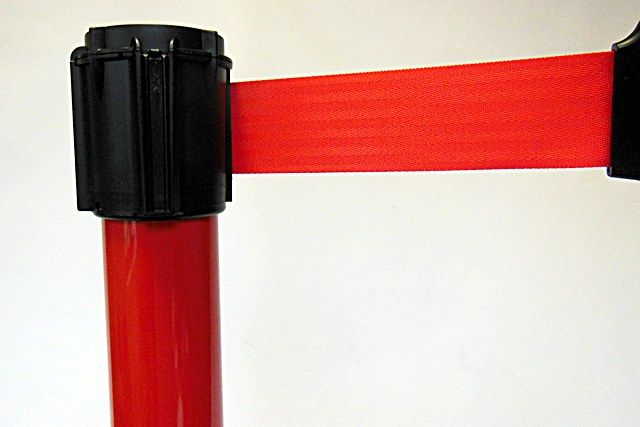 Red lacquered aluminum post strap Red 3m x 50mm beacon base